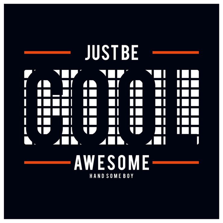 Vector just be cool typography t shirt design vector illustration