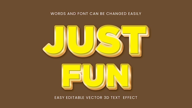Just Fun vector editable text style