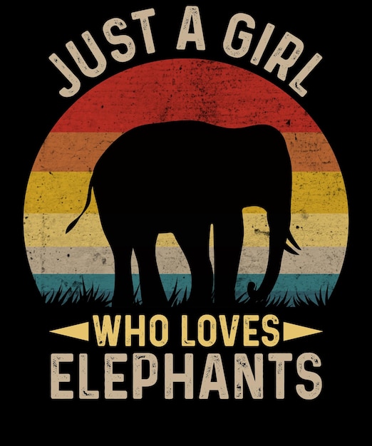 Just a girl who loves sunset retro vintage animals lover tshirt design