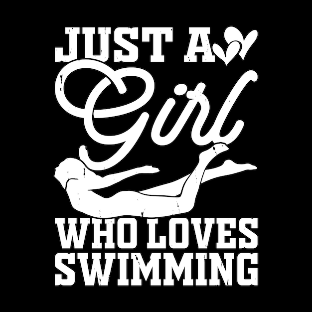 単に泳ぎが好きな女の子 面白い水泳選手 スポーツヴィンテージ水泳Tシャツデザイン