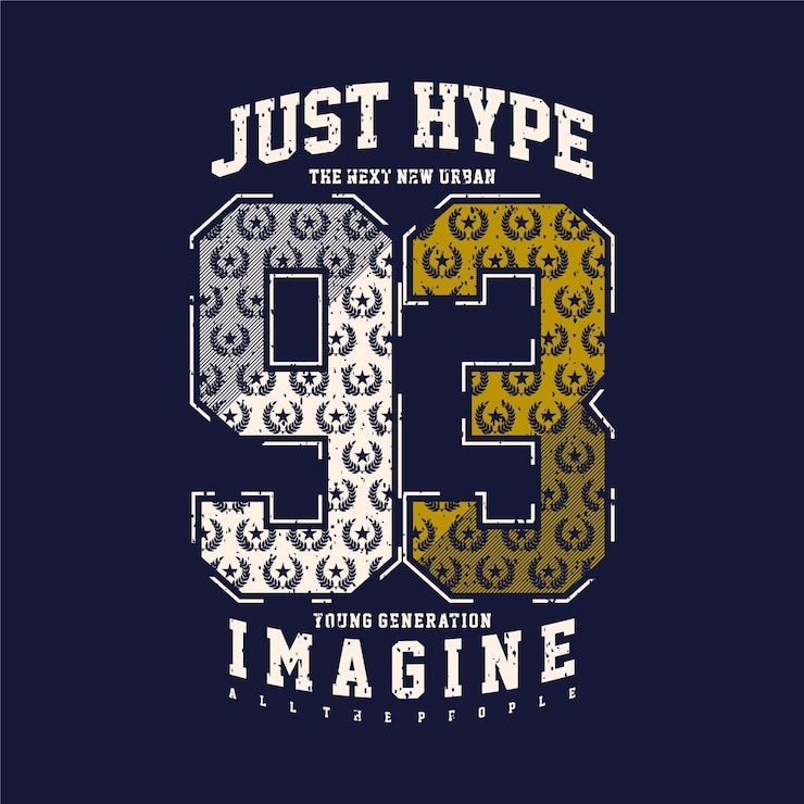 Tシャツのプリントのための9つの3つの数字のスポーツ大学のアイコングラフィックタイポグラフィ