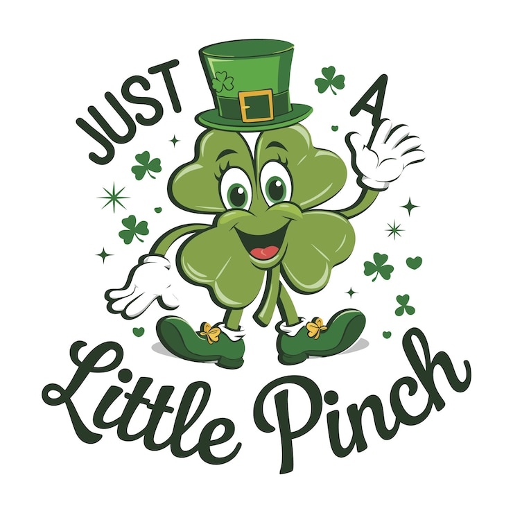 Vector just a little pinch st patricks day t shirt design colorful graphic t shirt