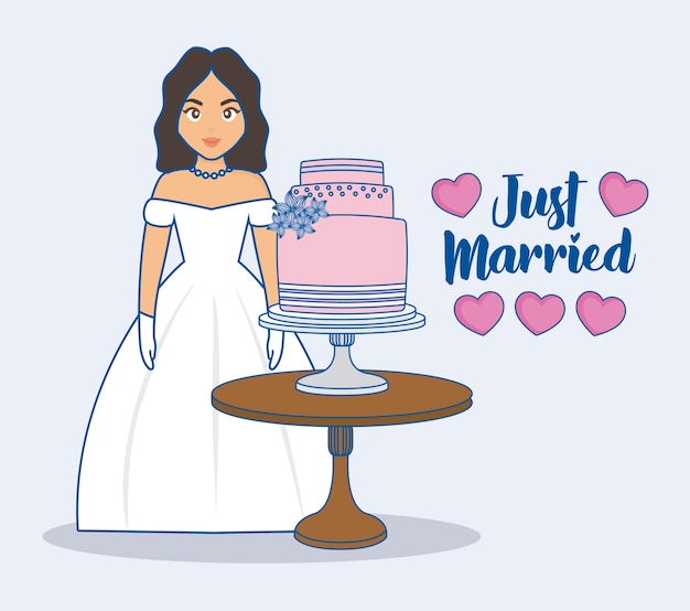 Vector just married design