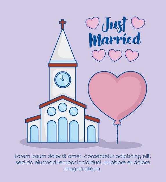 Vector just married design