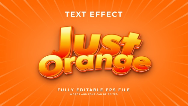 Vector just orange text effect