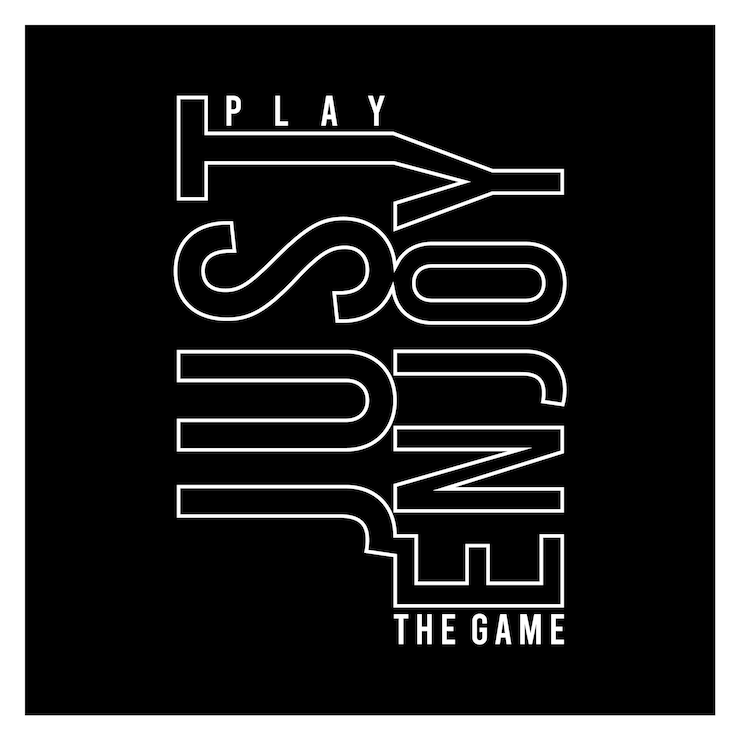 Vector just play typography graphic t shirt design vector