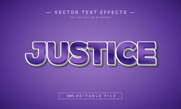 Justice 3d text effect