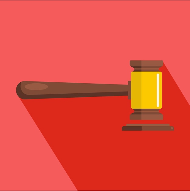 Значок правосудия Плоская иллюстрация иконки вектора правосудия для паутины