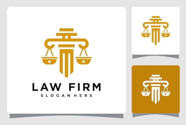 Vector justice law firm logo template design inspiration