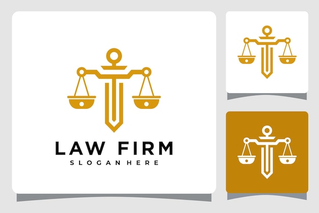 Vector justice law firm logo template design inspiration