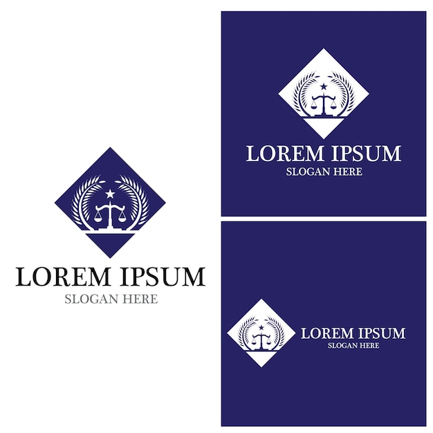 Justice law logo template vector illsutration design