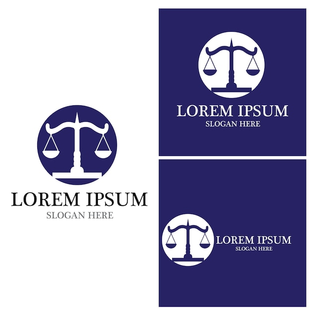 Justice law Logo Template vector illsutration design