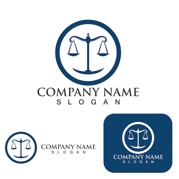 Justice law logo template vector illsutration design