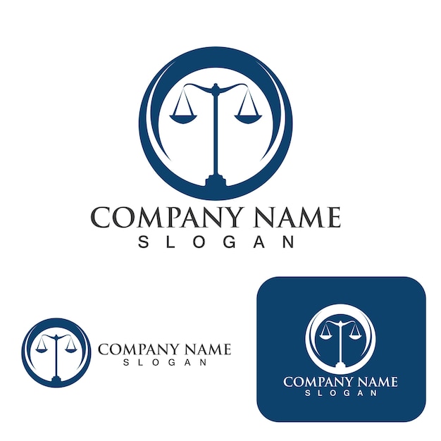 Justice law logo template vector illsutration design