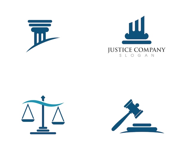 Vettore di logo di legge di giustizia