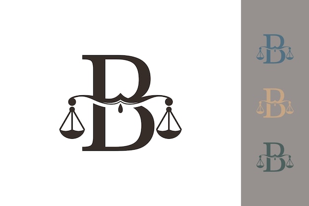 문자 b 로고 디자인 컨셉이 있는 정의법 로고