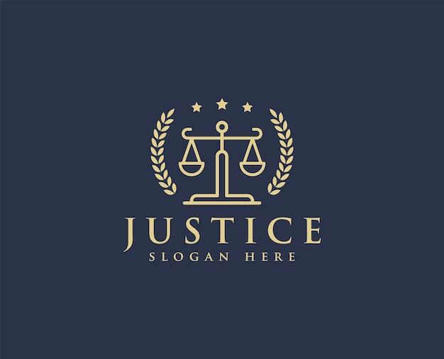 Vector justice logo or attorney logo