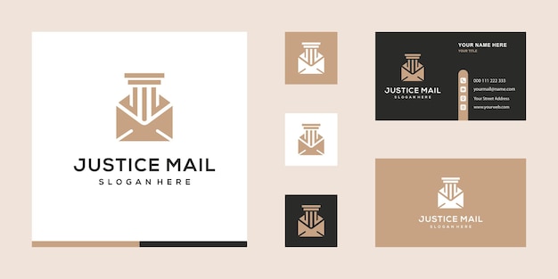 정의 메일 법률 사무소 로고 디자인 및 명함 서식 파일