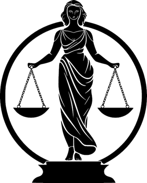 Justice Minimalist and Flat Logo Vector illustration