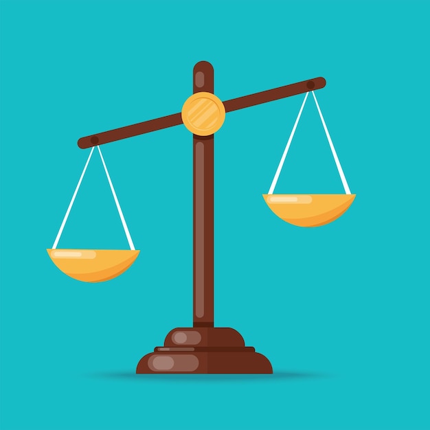 Vector justice scale court symbol vector illustration