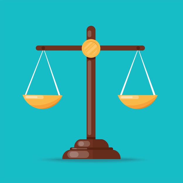 Justice scale Court symbol vector illustration