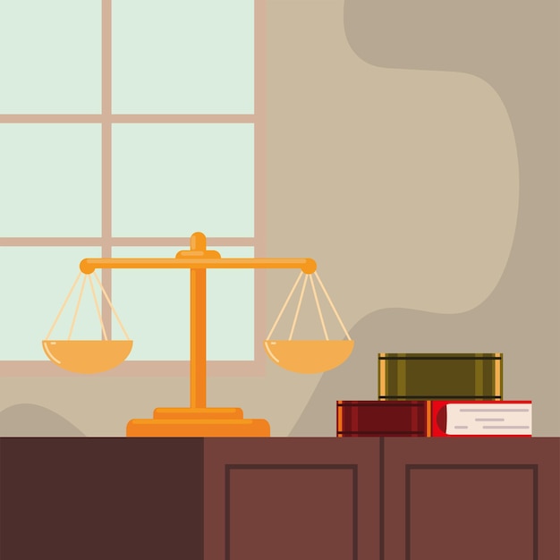 justice scale trial