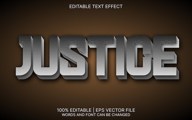 justice text effect