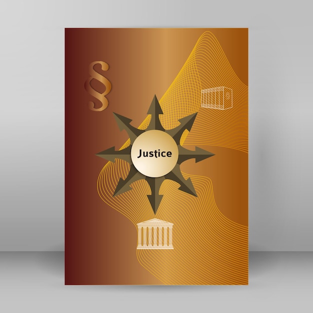 Vector justitie recht thema ontwerpelement voor infographic02