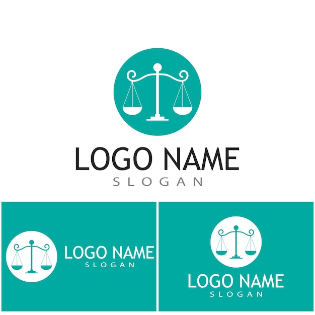 Justitie wet Logo sjabloon vector illsutration ontwerp