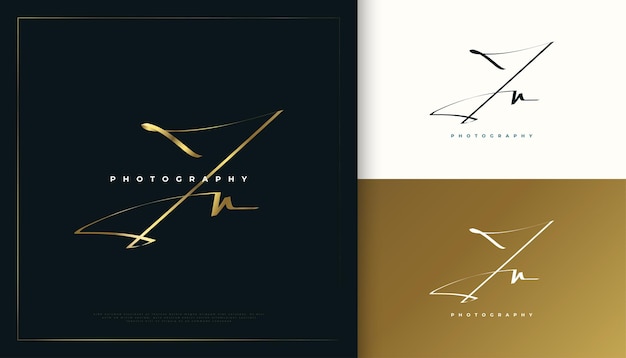 JV Initial Signature Logo Design with Elegant and Minimalist Gold Handwriting Style Initial J and V Logo Design for Wedding Fashion Jewelry Boutique and Business Brand Identity