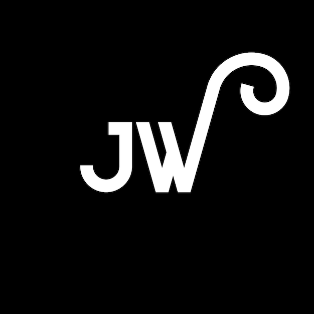 Vector jw letter logo design on black background jw creative initials letter logo concept jw letter design jw white letter design on black background j w j w logo