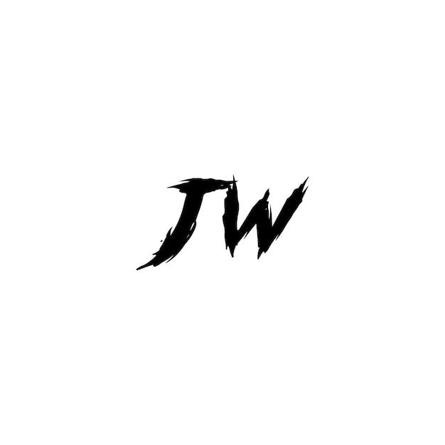 Vettore jw monogramma logo design lettera testo nome simbolo logo monocromatico carattere alfabeto semplice logo