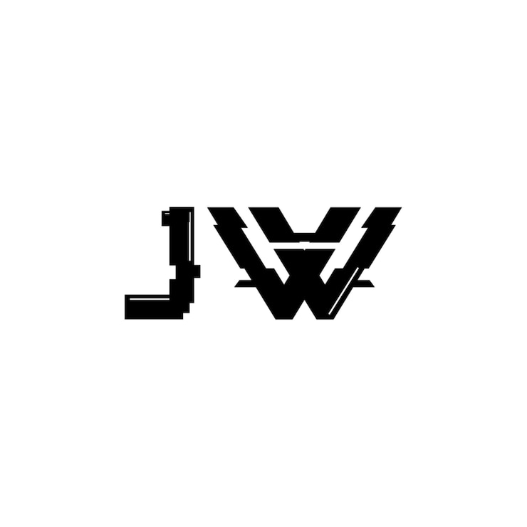 Vector jw monogram logo ontwerp letter tekst naam symbool monochroom logo alfabet karakter eenvoudig logo