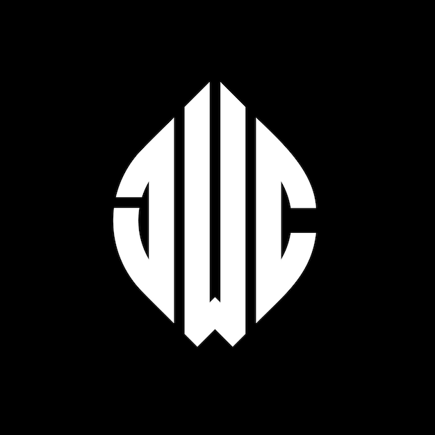jwc circle letter logo design with circle and ellipse shape jwc ellipse letters with typographic style the three initials form a circle logo jwc circle emblem abstract monogram letter mark vector