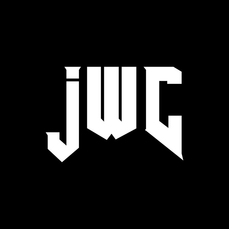 Vector jwc letter logo ontwerp voor technologiebedrijf jwc logo ontwerp zwarte en witte kleurencombinatie jwc logo jwc vector jwc ontwerp jwc icoon jwc alfabet jwc typografie logo ontwerp