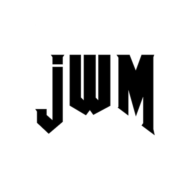 JWM letter logo design for technology company JWM logo design black and white color combination JWM logo JWM vector JWM design JWM icon JWM alphabet JWM typography logo design