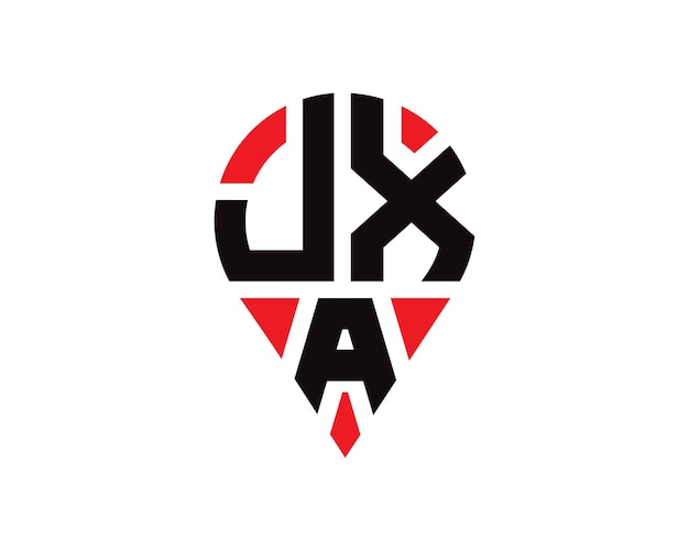 JXA letter location shape logo design