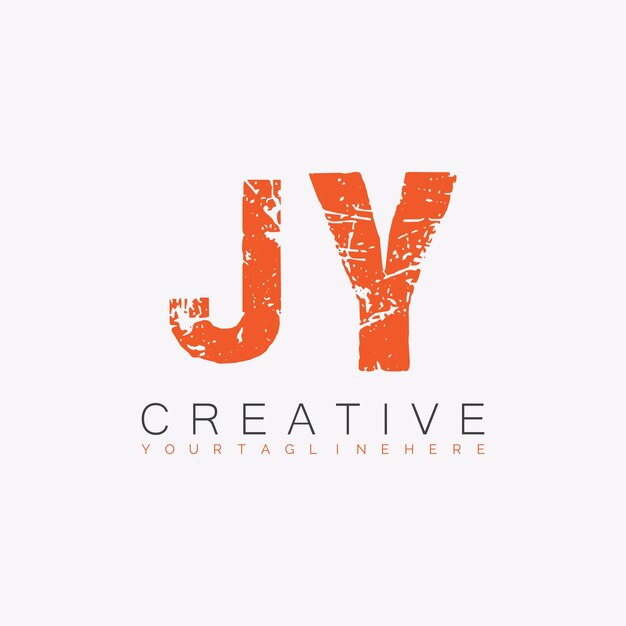 JY initiële monogram logo met letter creatief ontwerp