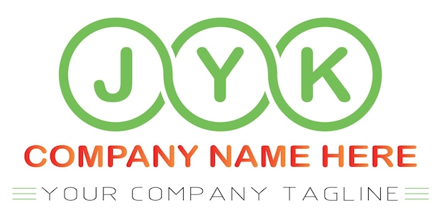 Vector jyk letter logo design