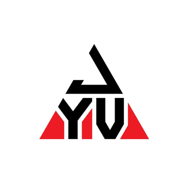 Vector jyv driehoek letter logo ontwerp met driehoek vorm jyv triangle logo ontwerp monogram jyv driehoek vector logo sjabloon met rode kleur jyv driehoek logo eenvoudig elegant en luxueus logo
