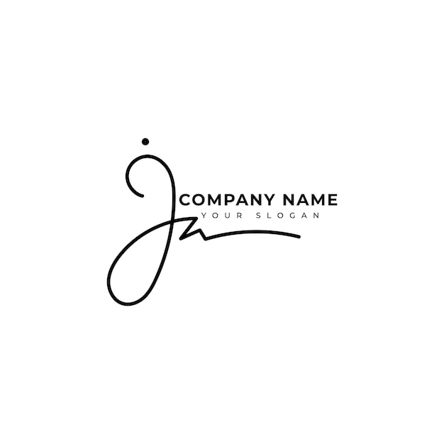 Jz Initial signature logo vector design