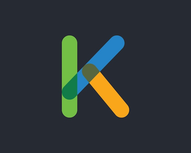 K alphabet logo design Vector