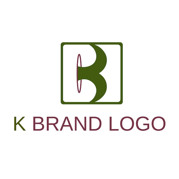 Значок шаблона логотипа бренда k