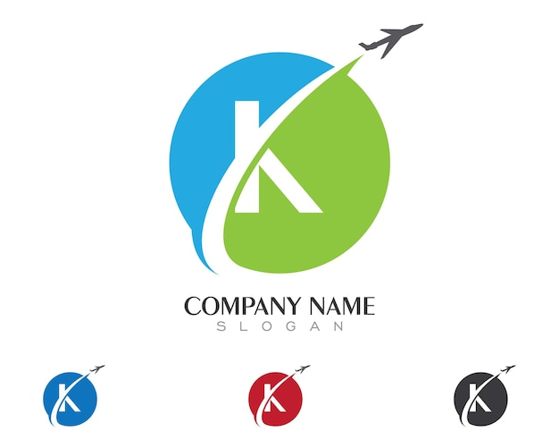 K brief Logo zakelijke sjabloon