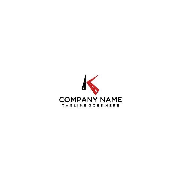 K brief weg manier logo creatief ontwerpsjabloon