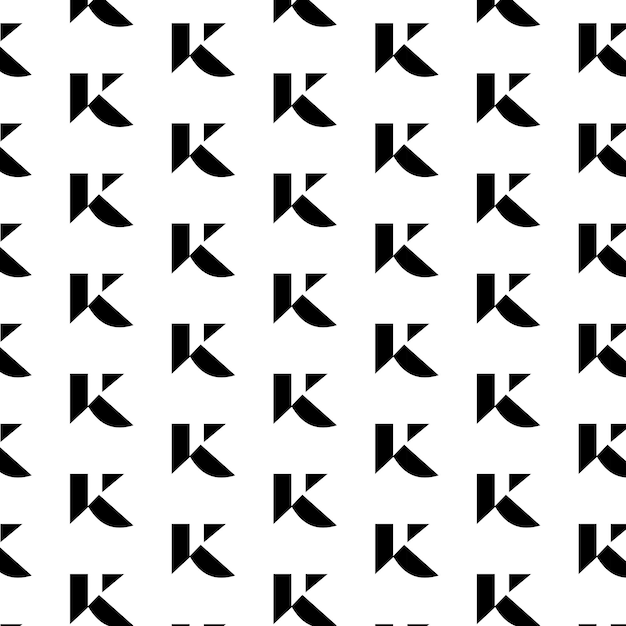 Vector k-briefpatroon voor sociale media-sjabloon