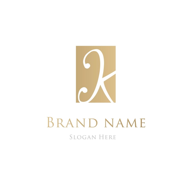 K Gold luxury elegant logo