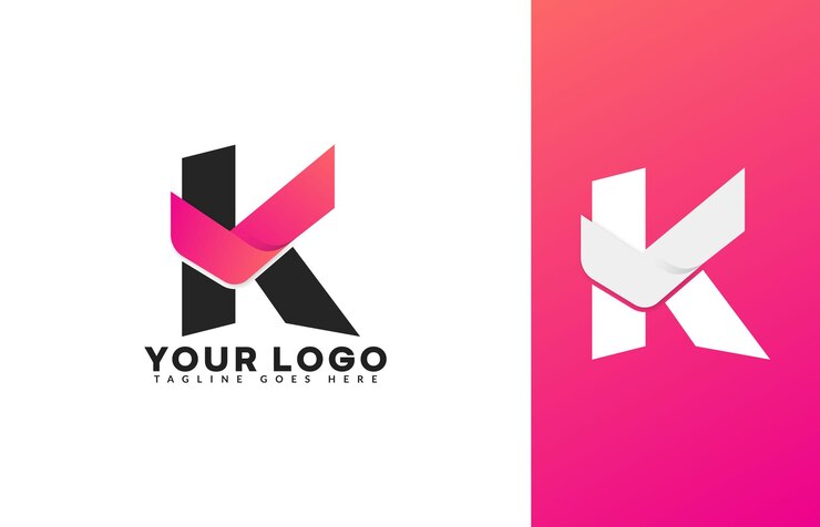 Vector k文字はkで使用できます. ロゴとビジネスはkのイニシャルで始まります. 編集可能なベクトルテンプレート