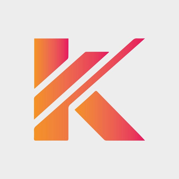 K 文字 カラフルなロゴ グラディエントベクトル 抽象的な文字 K ロゴデザイン デジタル会社