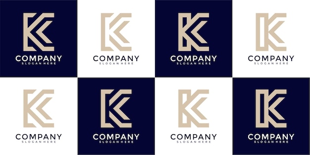 k letter logo collectie monogram